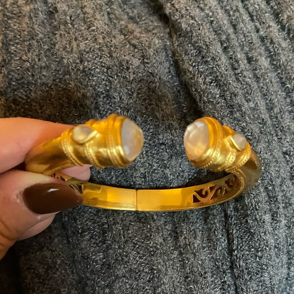 Julie Vos Gold Bracelet with White Accents